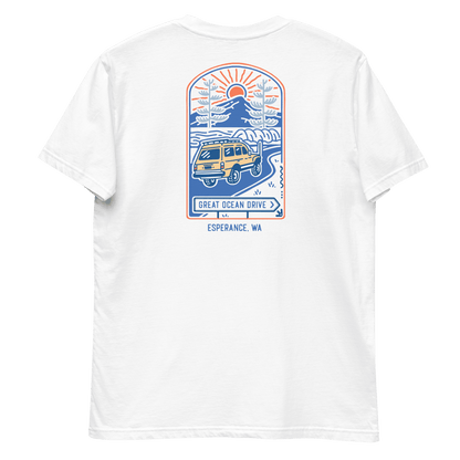 Esperance Foreshore Tee - White Blue - Getaway Crew