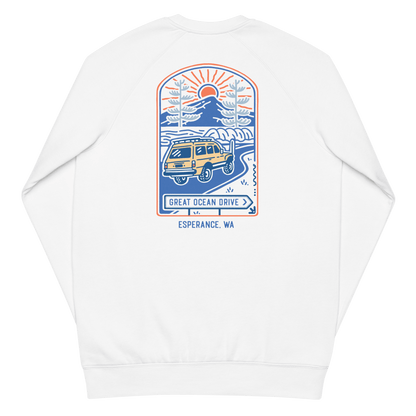 Esperance Foreshore Sweatshirt - White Blue - Getaway Crew